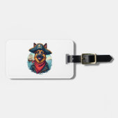 German Shepherd Dog Pirate Copy ラゲッジタグ (正面横)