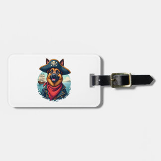 German Shepherd Dog Pirate Copy ラゲッジタグ
