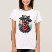 German Shepherd Dog Pirate Copy Tシャツ (正面)