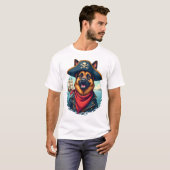 German Shepherd Dog Pirate Copy Tシャツ (正面フル)