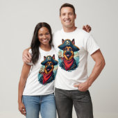 German Shepherd Dog Pirate Copy Tシャツ (ユニセックス)