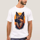 German Shepherd Dog Portrait Graphic Tシャツ (正面)