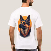 German Shepherd Dog Portrait Graphic Tシャツ (裏面)