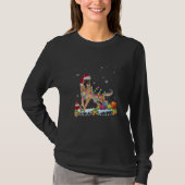 German Shepherd Dog Santa Hat Christmas Sweater Tシャツ (正面)
