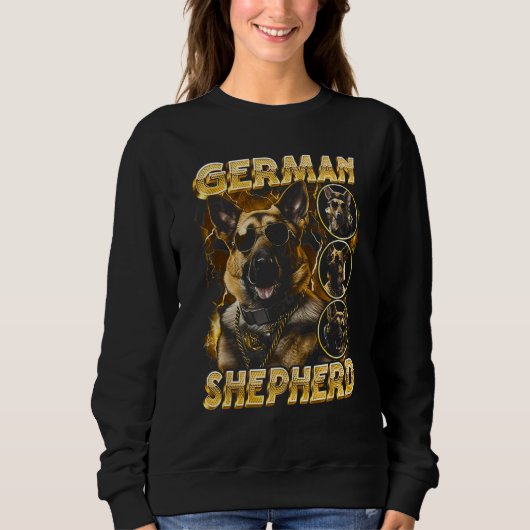 German Shepherd Dog Shirt German Shepherd Vintage  スウェットシャツ (正面)