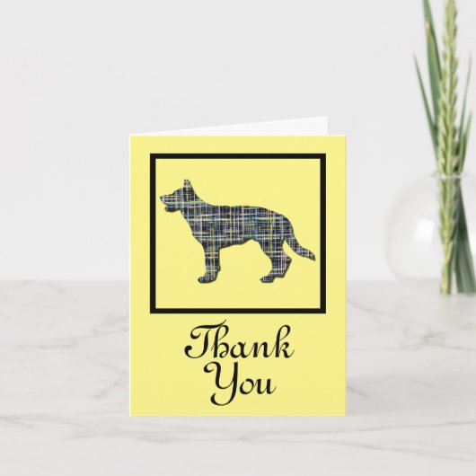 German Shepherd Dog Thank You Greeting Card カード (正面)