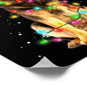 German Shepherd Dog Tree Christmas Sweater Xmas Do ポスター (角)