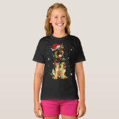 German Shepherd Dog Tree Christmas Sweater Xmas Do Tシャツ (正面フル)
