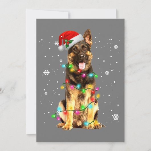 German Shepherd Dog Tree Christmas Sweater Xmas In 招待状 (正面)