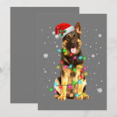 German Shepherd Dog Tree Christmas Sweater Xmas In 招待状 (正面/裏面)