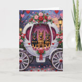 German Shepherd Dog Valentine's Day  カード (正面)