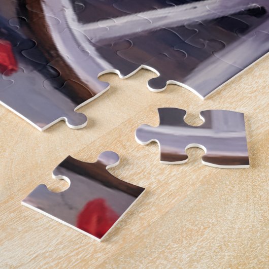 German Shepherd Dog Valentine's Day  ジグソーパズル (側面)