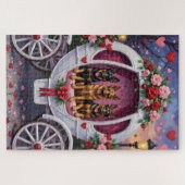 German Shepherd Dog Valentine's Day  ジグソーパズル (横)