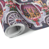 German Shepherd Dog Valentine's Day ラッピングペーパー (ロールコーナー)