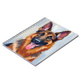 German Shepherd | Dog Watercolor Pet  ノートブック (左側)