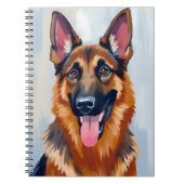 German Shepherd | Dog Watercolor Pet ノートブック (正面)
