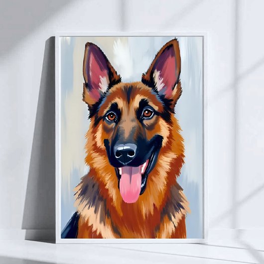 German Shepherd | Dog Watercolor Pet ポスター