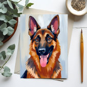 German Shepherd | Dog Watercolor Pet ポストカード
