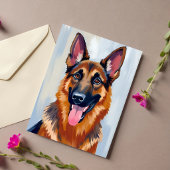 German Shepherd | Dog Watercolor Pet Card