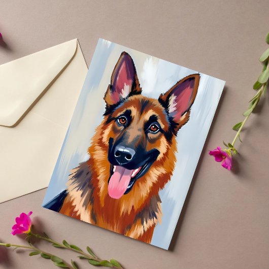 German Shepherd | Dog Watercolor Pet Card