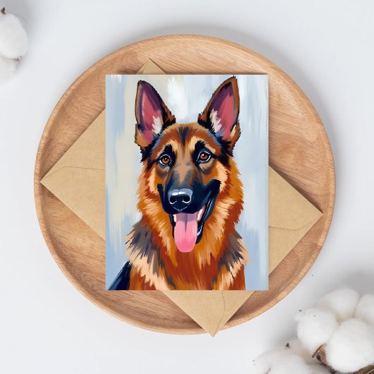 German Shepherd | Dog Watercolor Pet Card