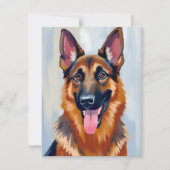 German Shepherd | Dog Watercolor Pet Card (正面)