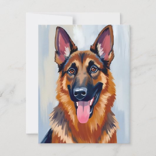 German Shepherd | Dog Watercolor Pet Card (正面)