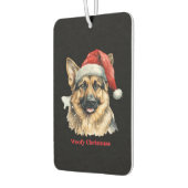 German Shepherd Dog Xmas Christmas Gift Ideas Woof カーエアーフレッシュナー (左)