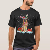 German shepherd Dogs Tree Christmas Sweater Xmas F Tシャツ (正面)