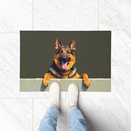 German Shepherd Doormat Art ドアマット (室内)
