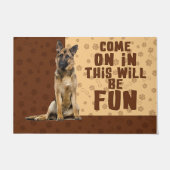 German Shepherd Doormat, Funny GSD Lover Gift ドアマット (正面)