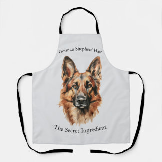German Shepherd Drawing Portrait Apron エプロン