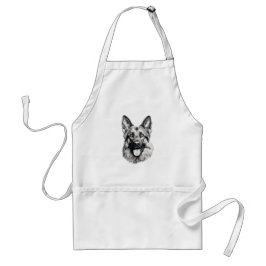 German Shepherd Drawing Portrait Apron | Dog Lover スタンダードエプロン