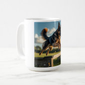 German Shepherd Elegant Coffee Mug コーヒーマグカップ (正面左)