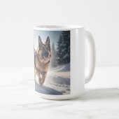 German Shepherd Elegant Coffee Mug コーヒーマグカップ (正面右)