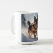 German Shepherd Elegant Coffee Mug コーヒーマグカップ (正面左)