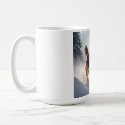 German Shepherd Elegant Coffee Mug コーヒーマグカップ (左)
