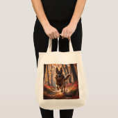 German Shepherd Elegant Grocery Tote Bag トートバッグ (正面(商品))