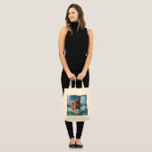 German Shepherd Elegant Grocery Tote Bag トートバッグ (正面(モデル))