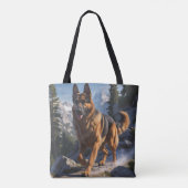 German Shepherd Elegant Shoulder Tote Bag トートバッグ (裏面)