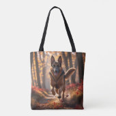 German Shepherd Elegant Shoulder Tote Bag トートバッグ (裏面)