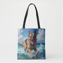 German Shepherd Elegant Shoulder Tote Bag トートバッグ