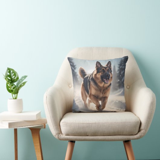 German Shepherd Elegant Throw Pillow クッション (椅子)