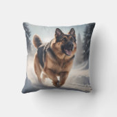 German Shepherd Elegant Throw Pillow クッション (裏面)