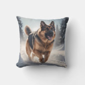 German Shepherd Elegant Throw Pillow クッション (正面)