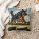German Shepherd Elegant Throw Pillow クッション (ブランケット)