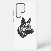 German Shepherd Face Samsung Case Galaxyケース (裏面)