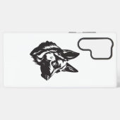 German Shepherd Face Samsung Case Samsung Galaxyケース (裏面横)