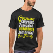 German Shepherd family Loyalty & Protector Shepher Tシャツ (正面)