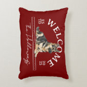 German Shepherd Family Name Welcome アクセントクッション (正面(垂直))